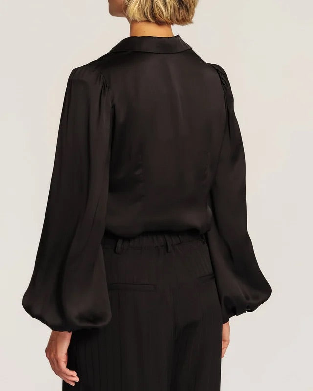 Satin Shirt  Black