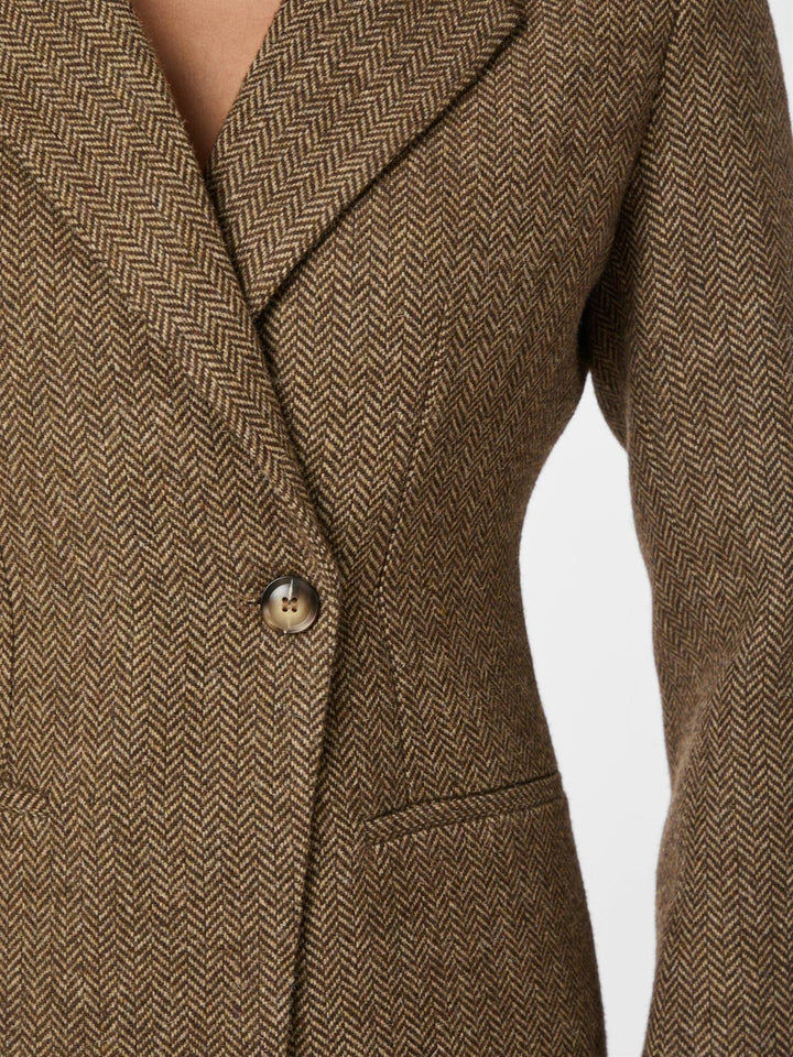 Bowie herringbone blazer  Brown