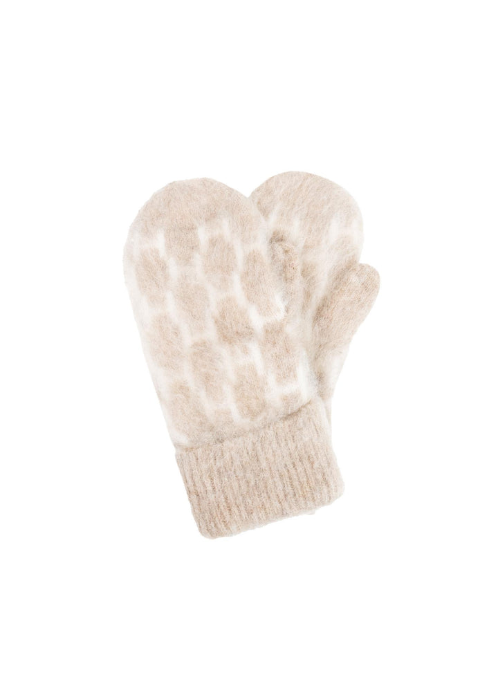 Gera Mittens  6513 Light Brown Melange