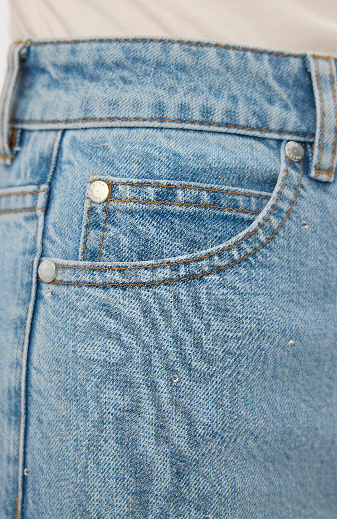 Abby  Light Rinse Rhinestone