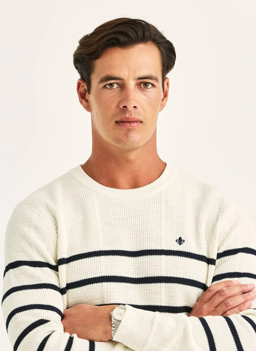 Benedict Striped Oneck  Off White