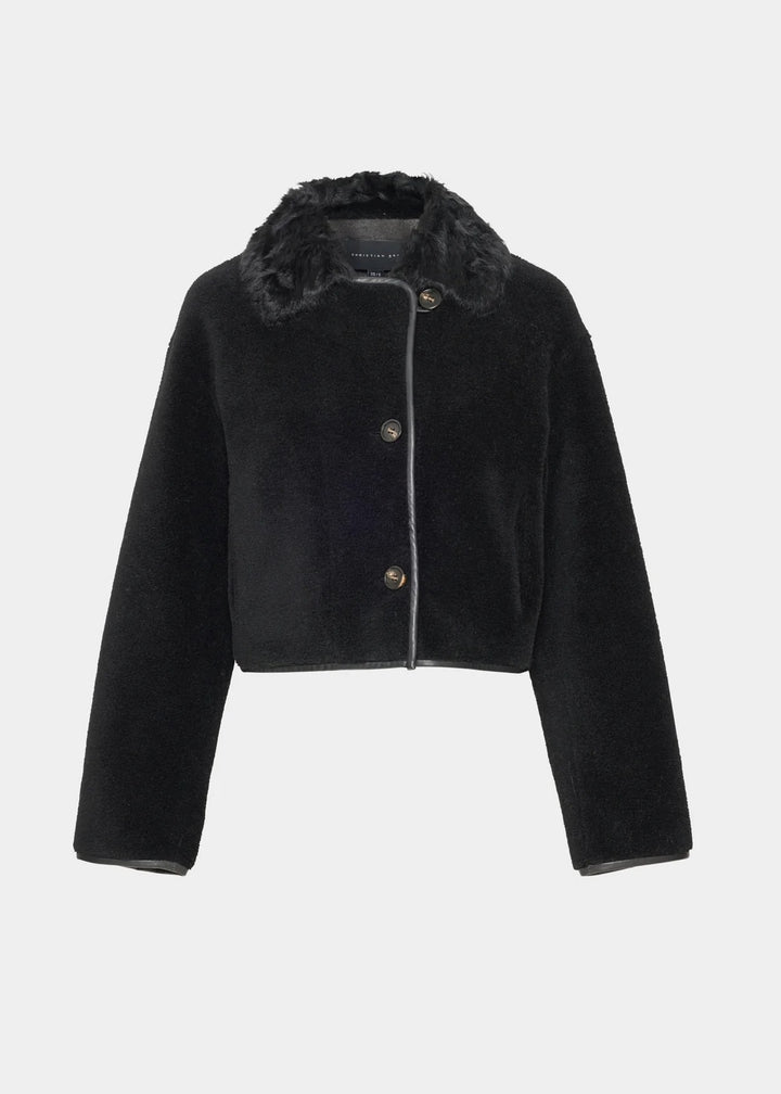Elda lamb fur jacket  Black