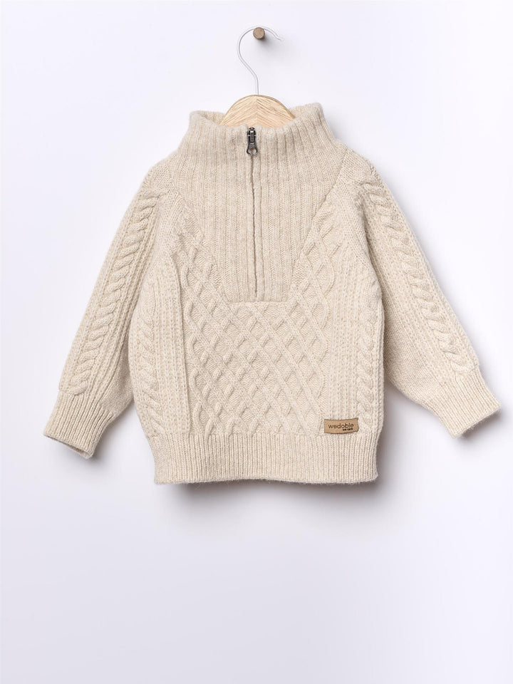 Camisola fecho  Cru Mouline