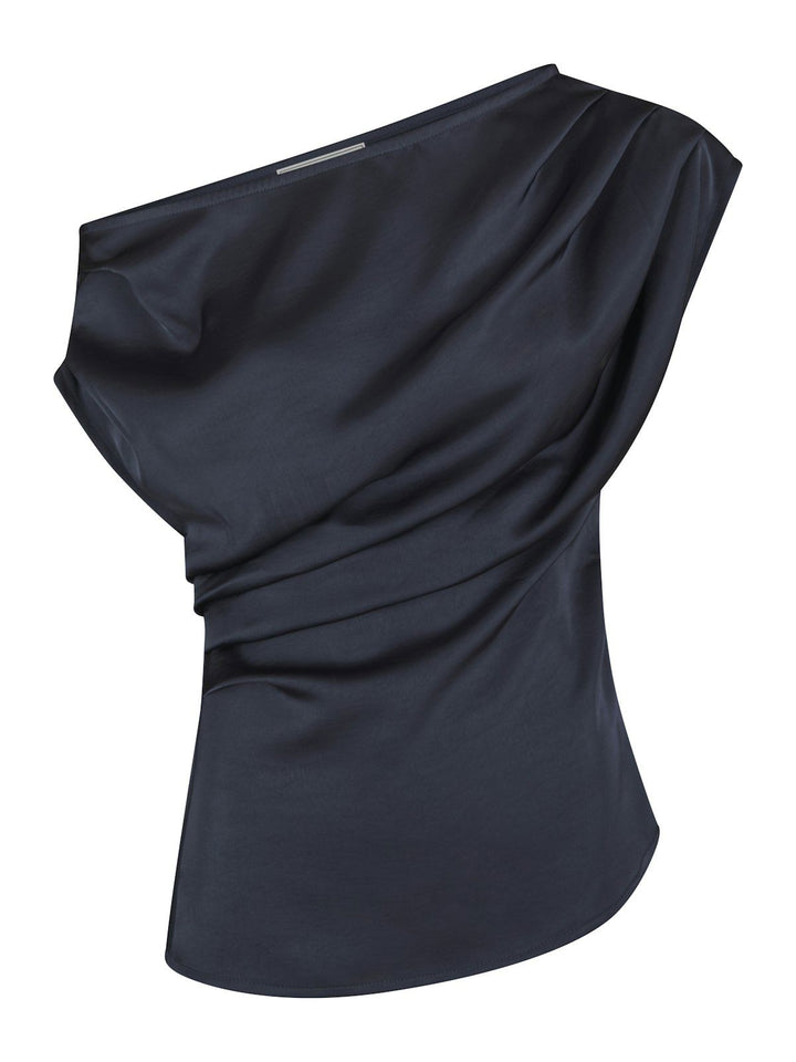 Mabelle Heavy Sateen Top Midnight Blue