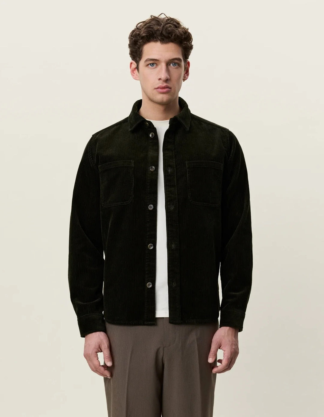 Corduroy Overshirt  Rosin Green