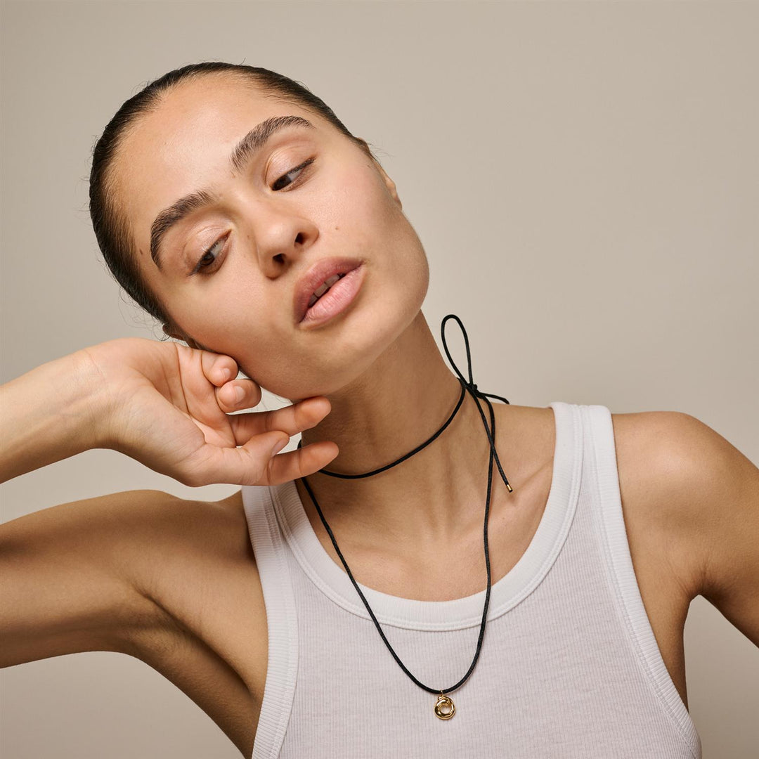 Necklace, Sora Tie 140 cm  925S/Gp