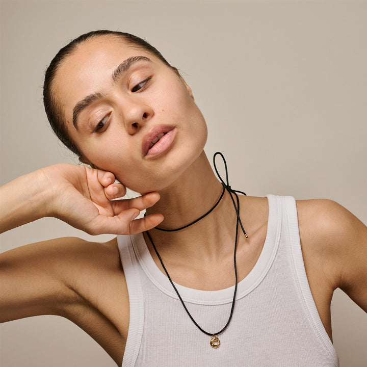 Necklace, Sora Tie 140 cm  925S/Gp