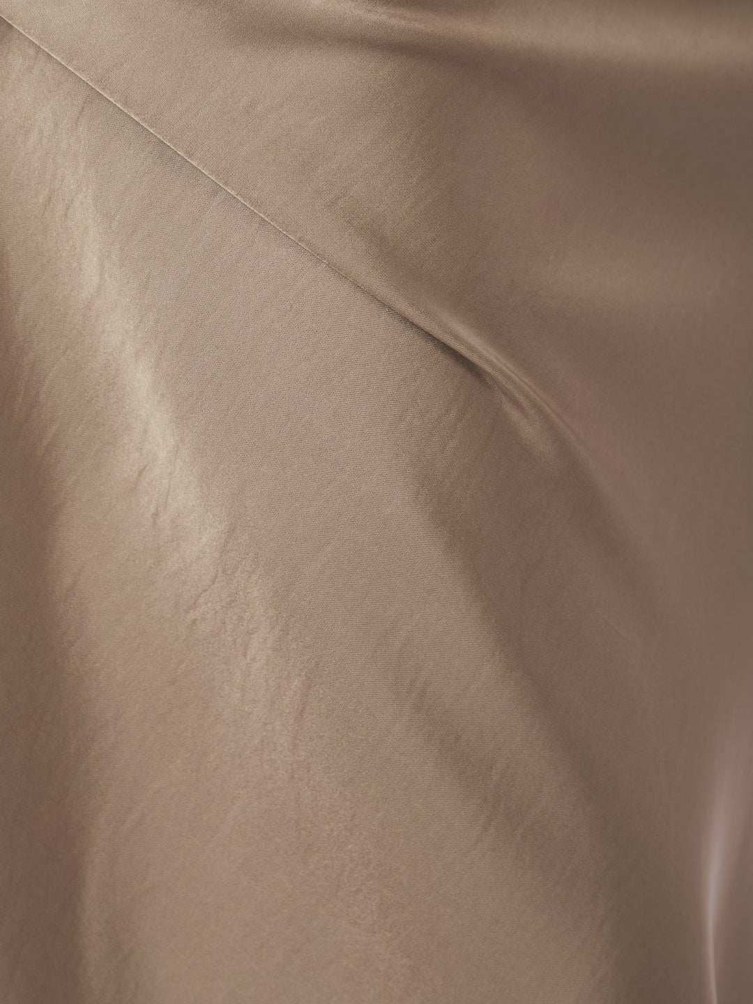 Vicky Heavy Sateen Skirt  Dark Taupe