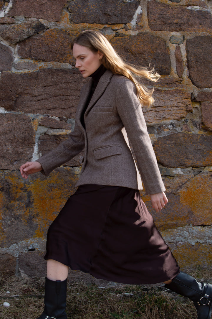 LEWIS Herringbone  Dk Brown