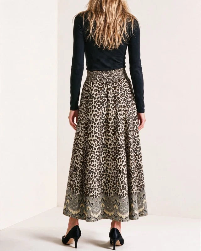 Taffeta Maxi Skirt  Wild Paisley