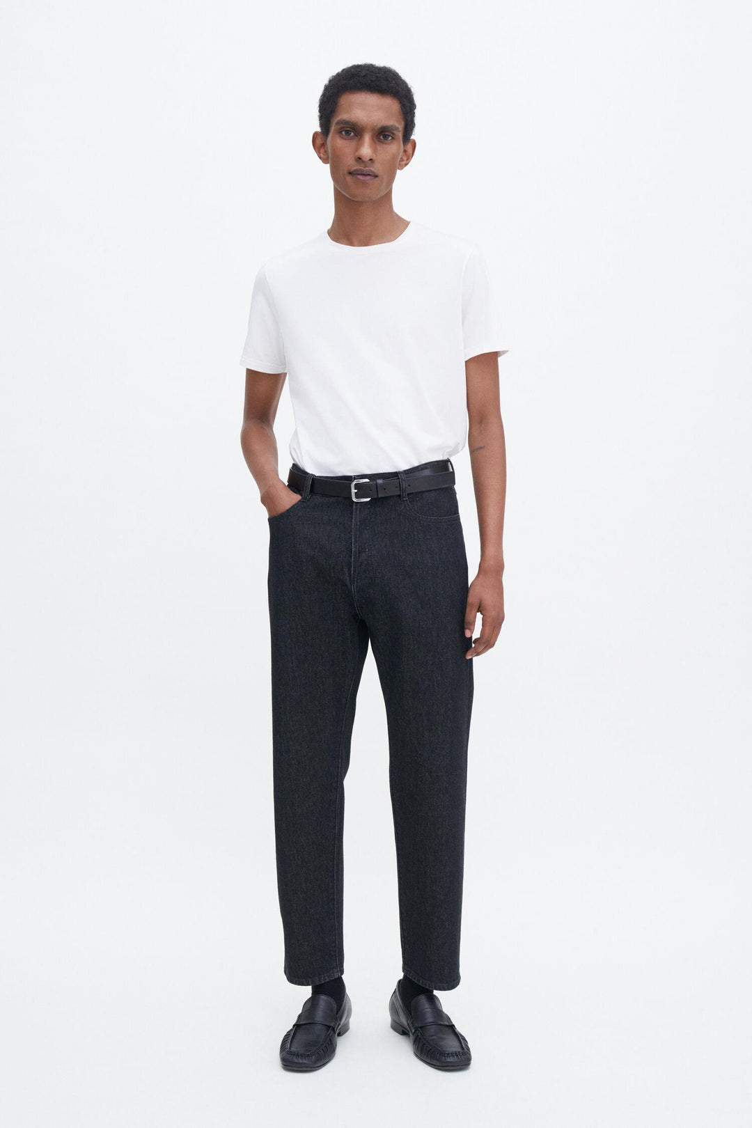 STRETCH COTTON TEE  White