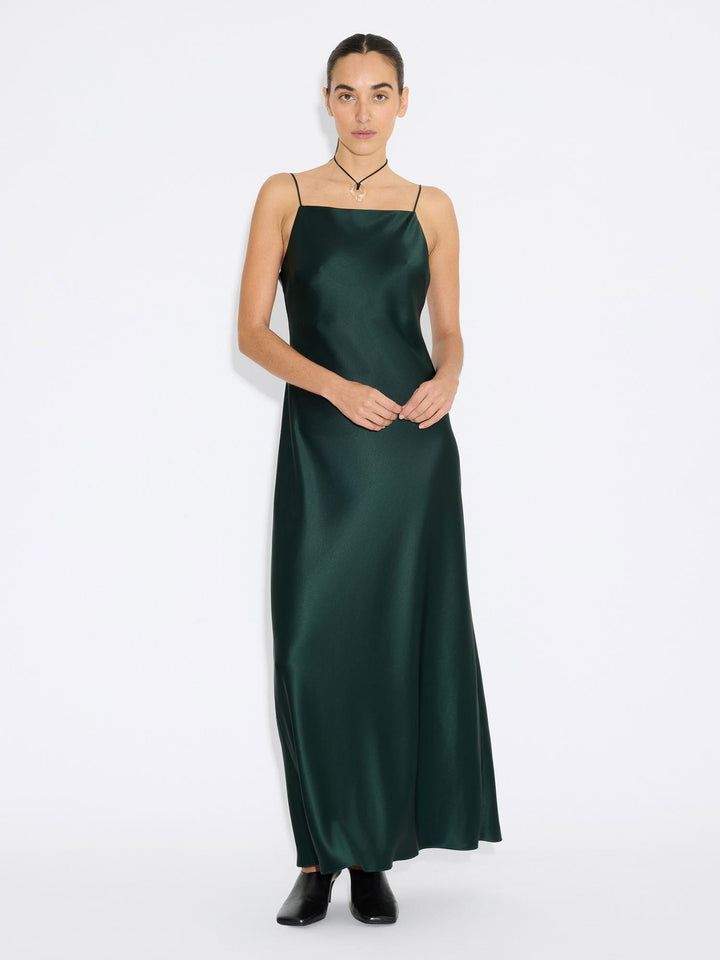 Robyn Midi Dress Dk Green