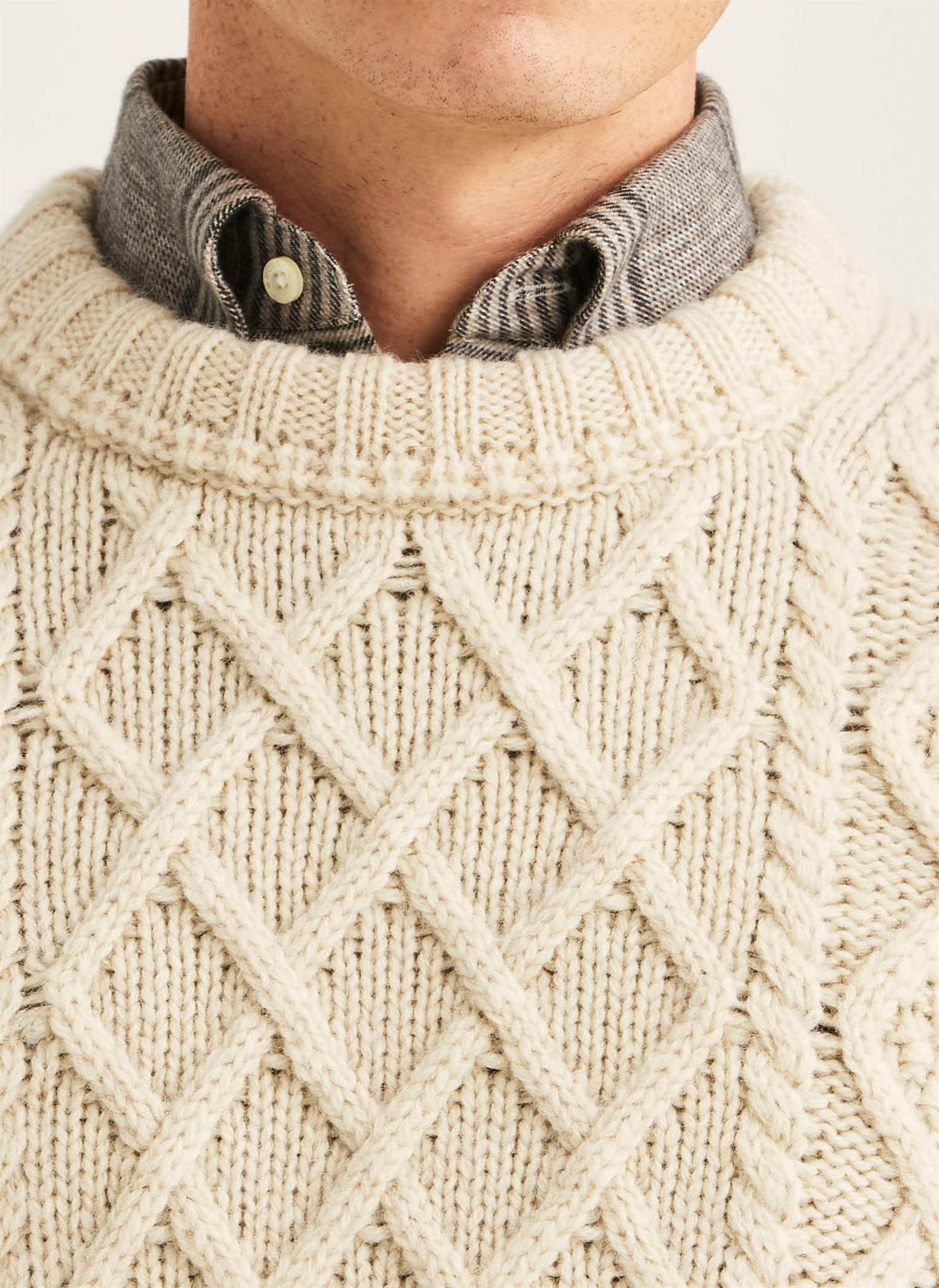 Ramsey Cable Oneck  Off White