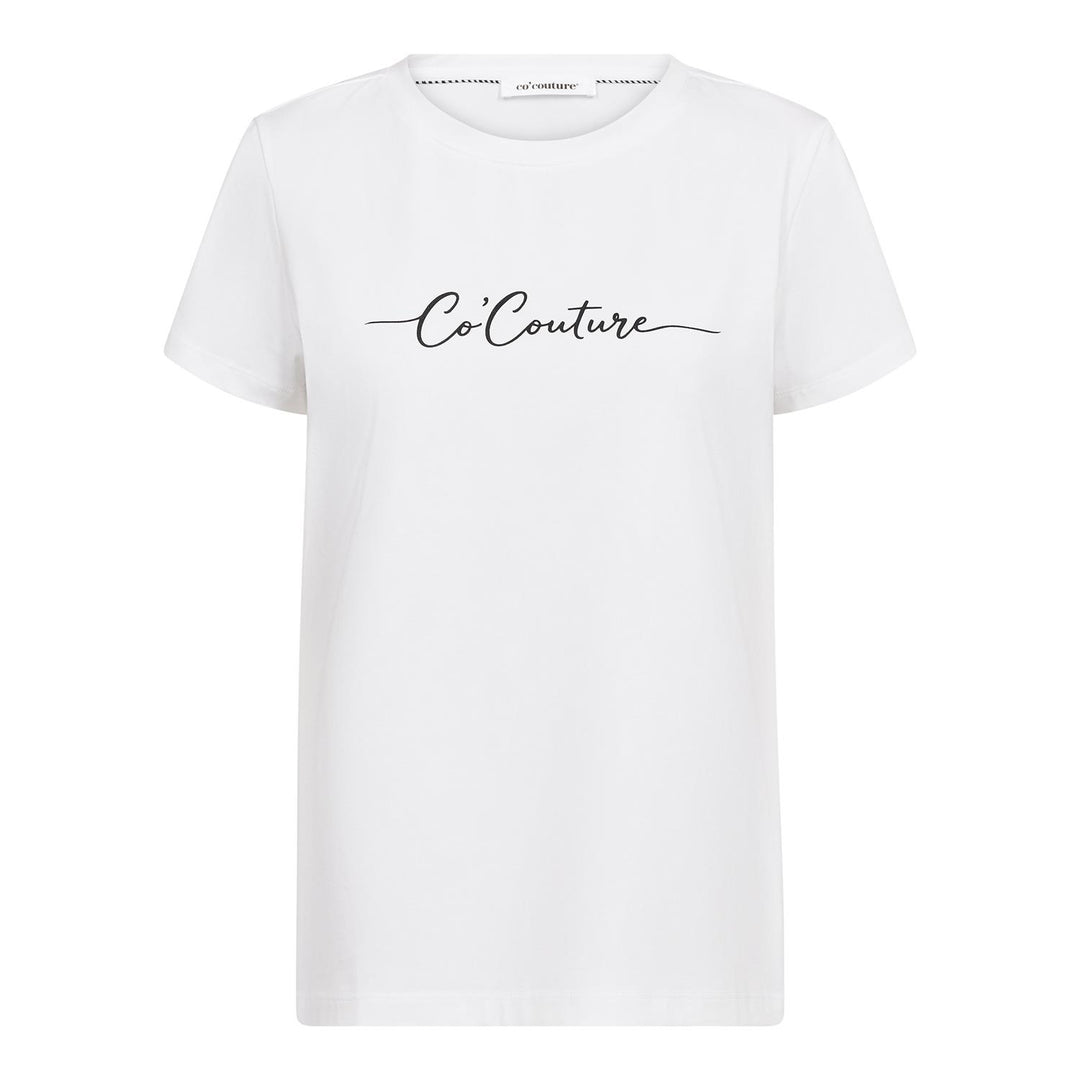 Signature Script Tee  White