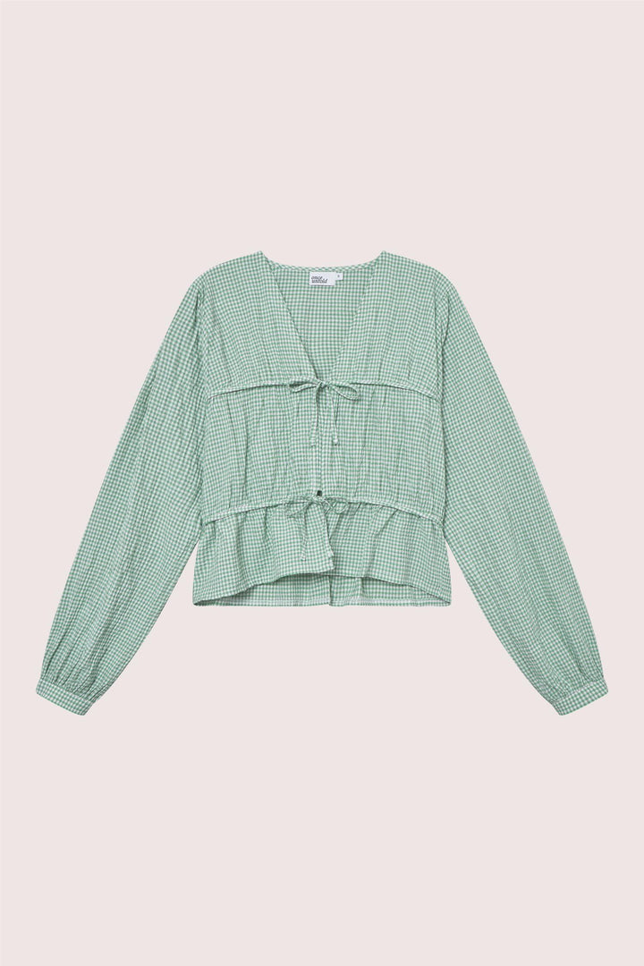 Indiana String  Blouse  Green/ White