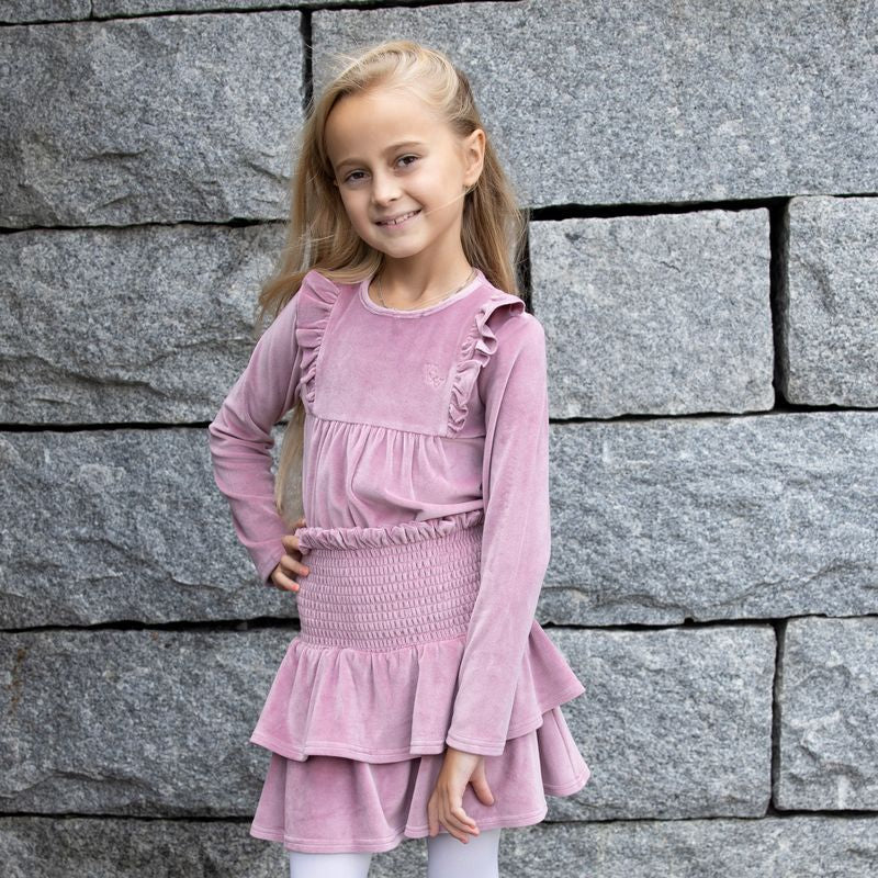 Hermine velour skjørt  Soft Pink