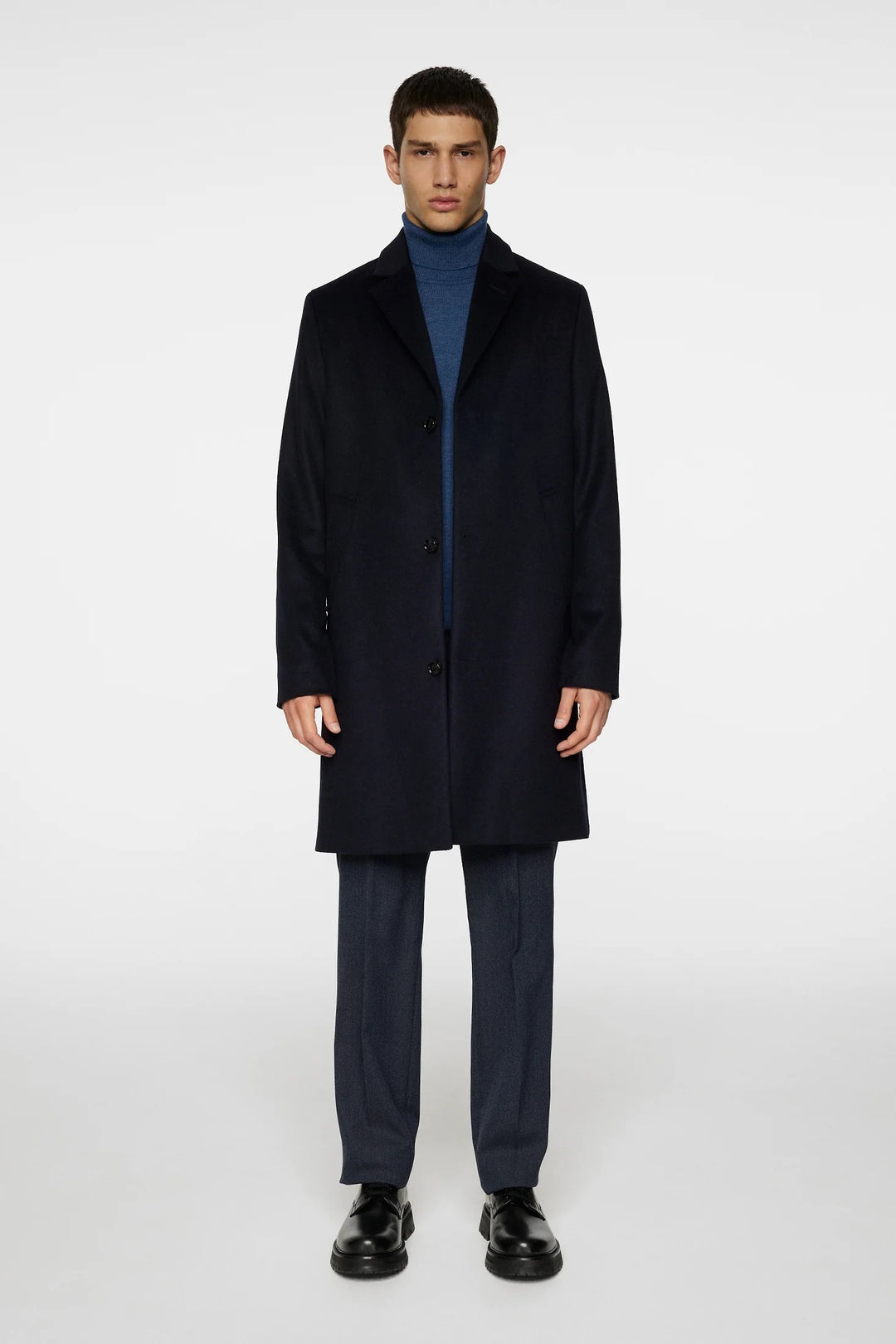 August Melton Cashmere Coat  Navy