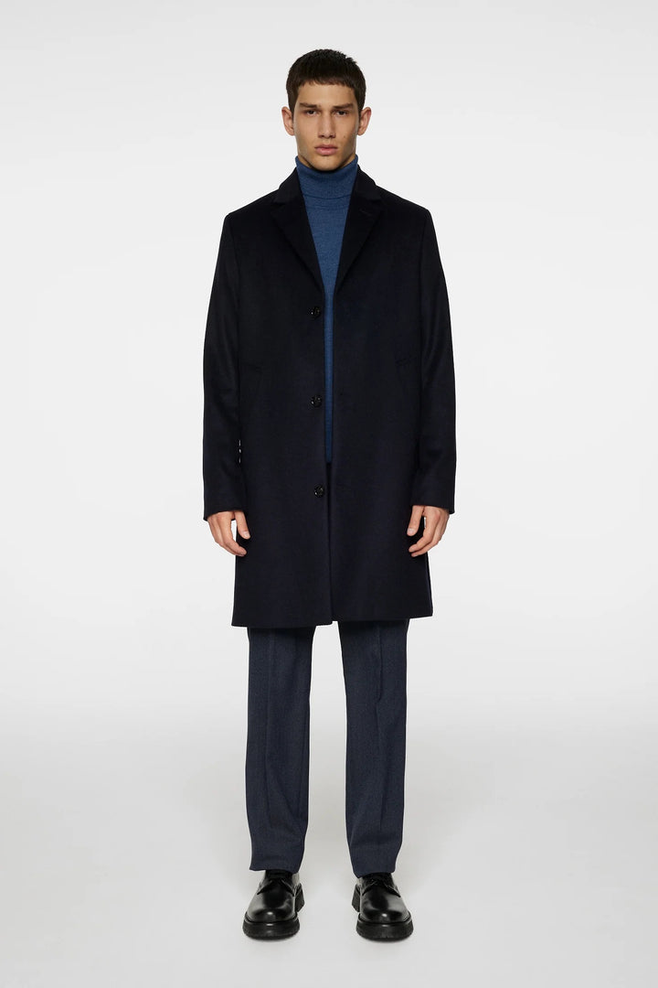 August Melton Cashmere Coat  Navy