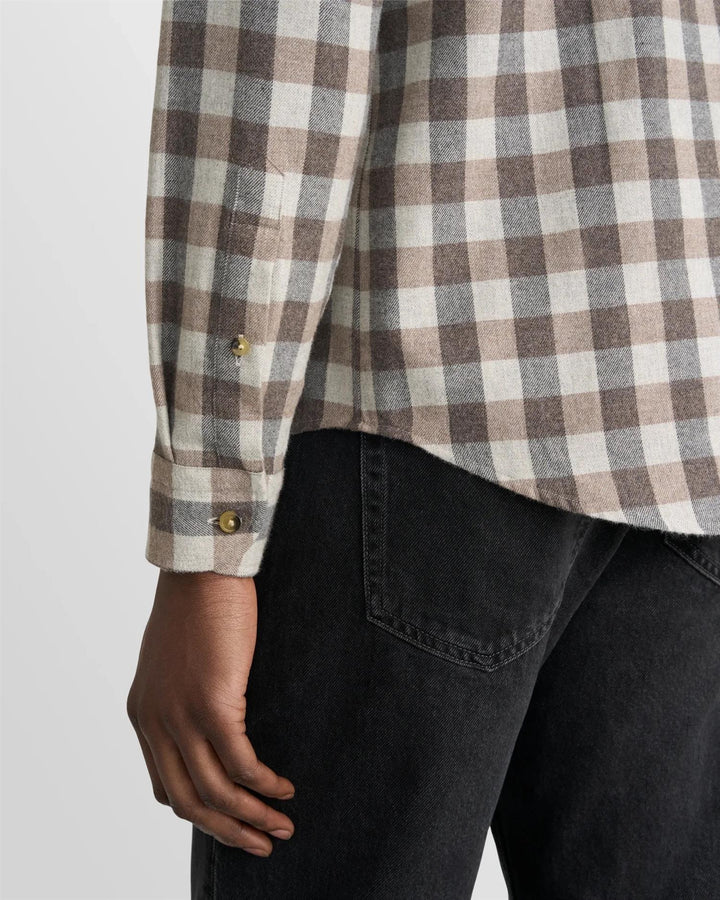 Block Check Flannel  Beige