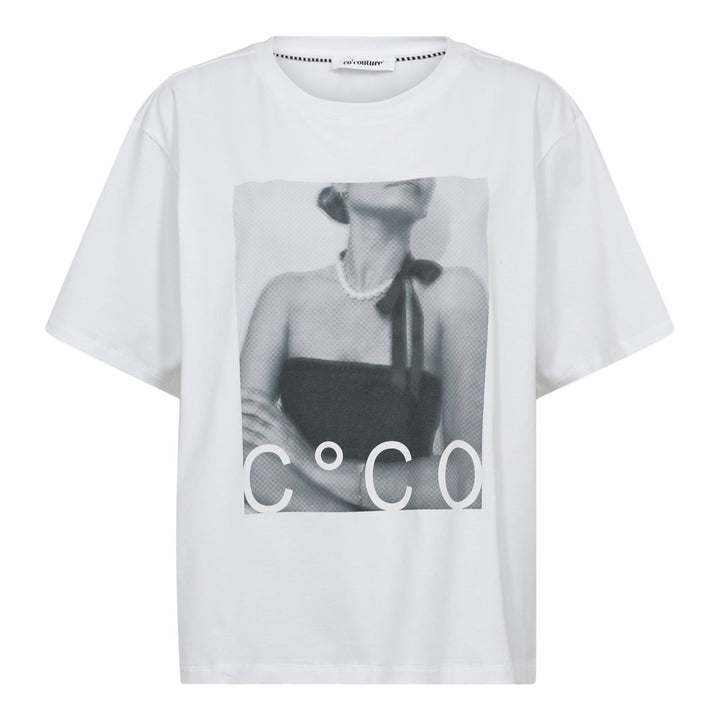 SiaraCC Pearl Necklace Box Tee  White