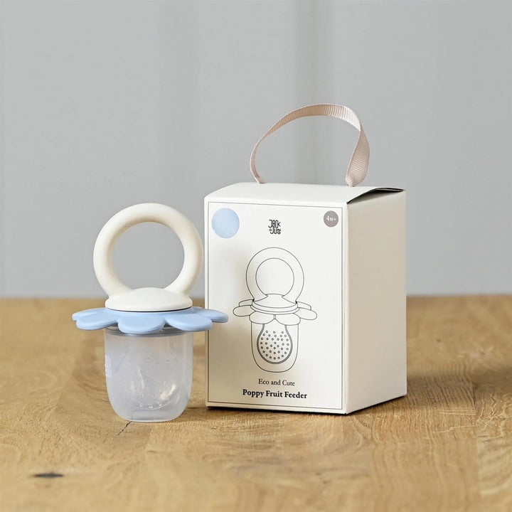 Poppy Fruit Feeder  Cream & Pale Blue