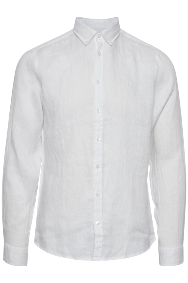 Anton BD LS linen shirt  Bright White