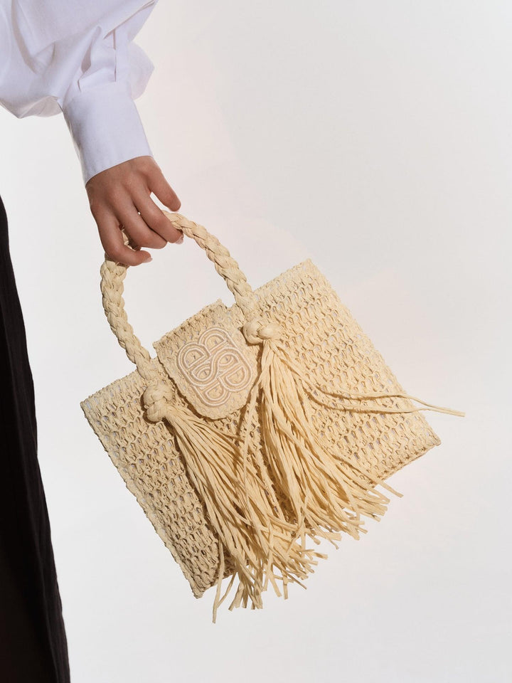 Sigrid Straw Bag  Beige
