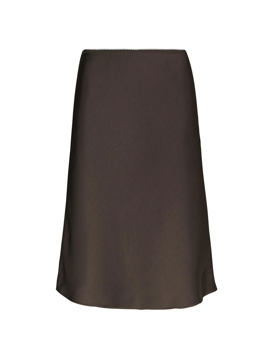 Mindie Heavy Sateen Skirt  Dark Brown