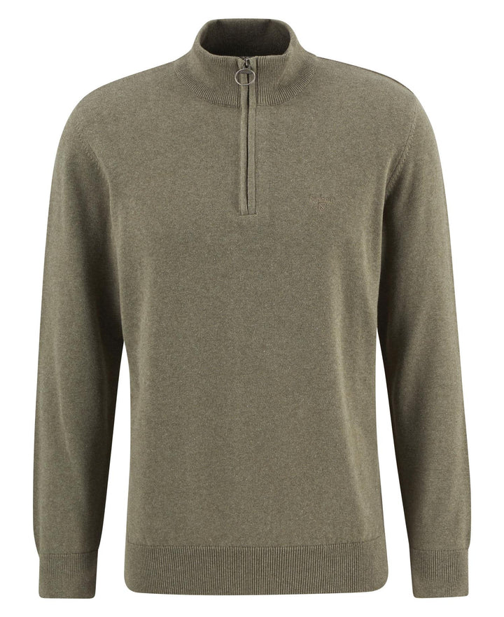Barbour Cotton HZ Knit  Smokey Olive