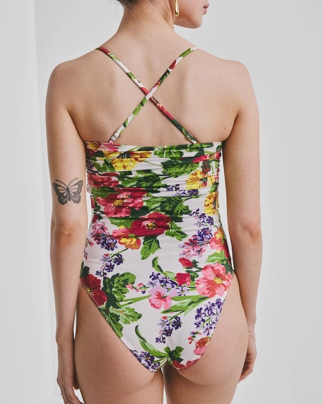 Bandeau Swimsuit  Daylight Bloom