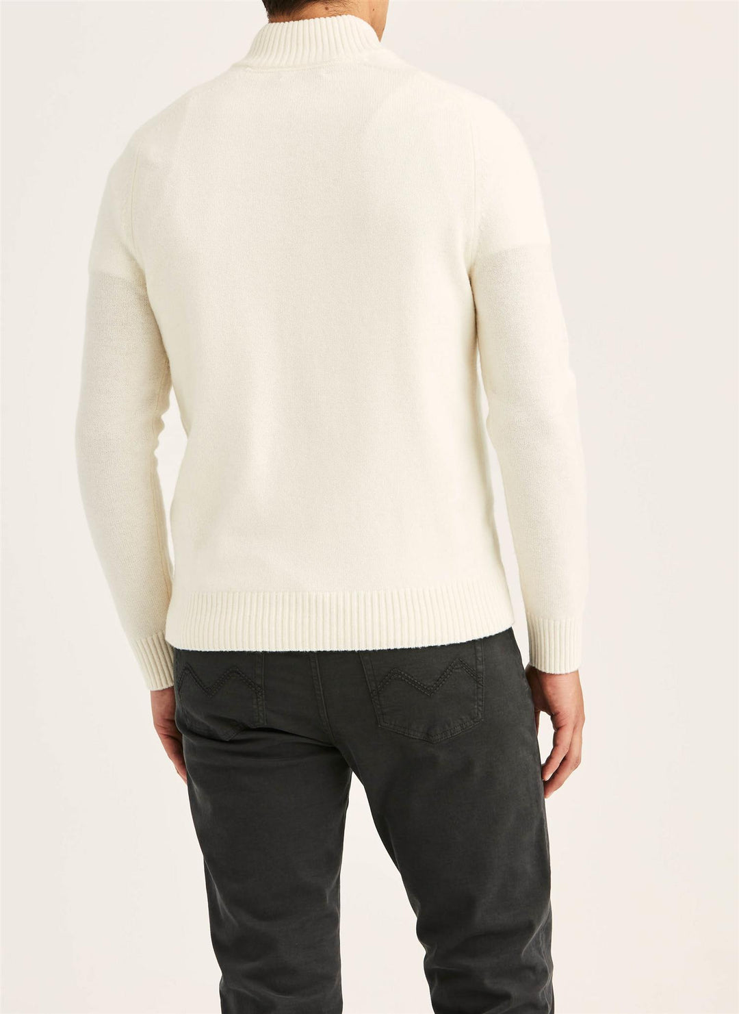 Hertford Half Zip  Off White
