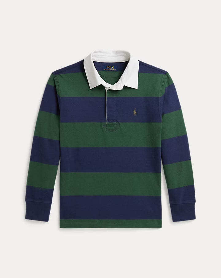 LS YD RUGBY-KNIT SHIRTS-RUGBY  Verano Green/Rustic Navy