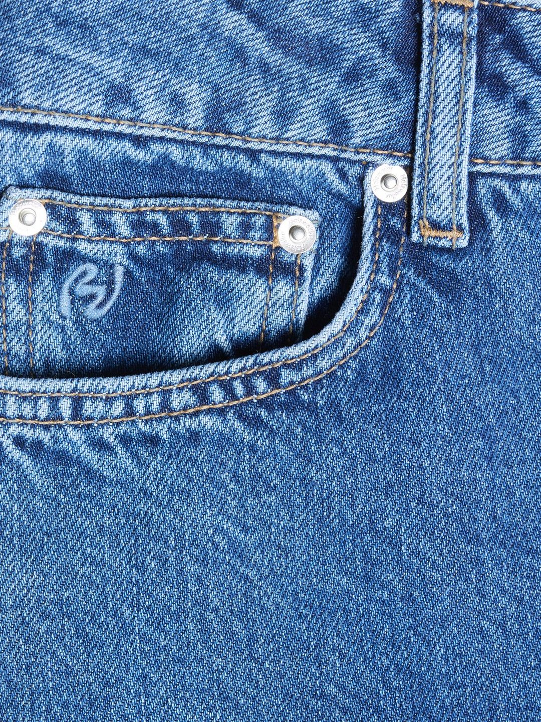 W Wide Jeans  Mid Blue