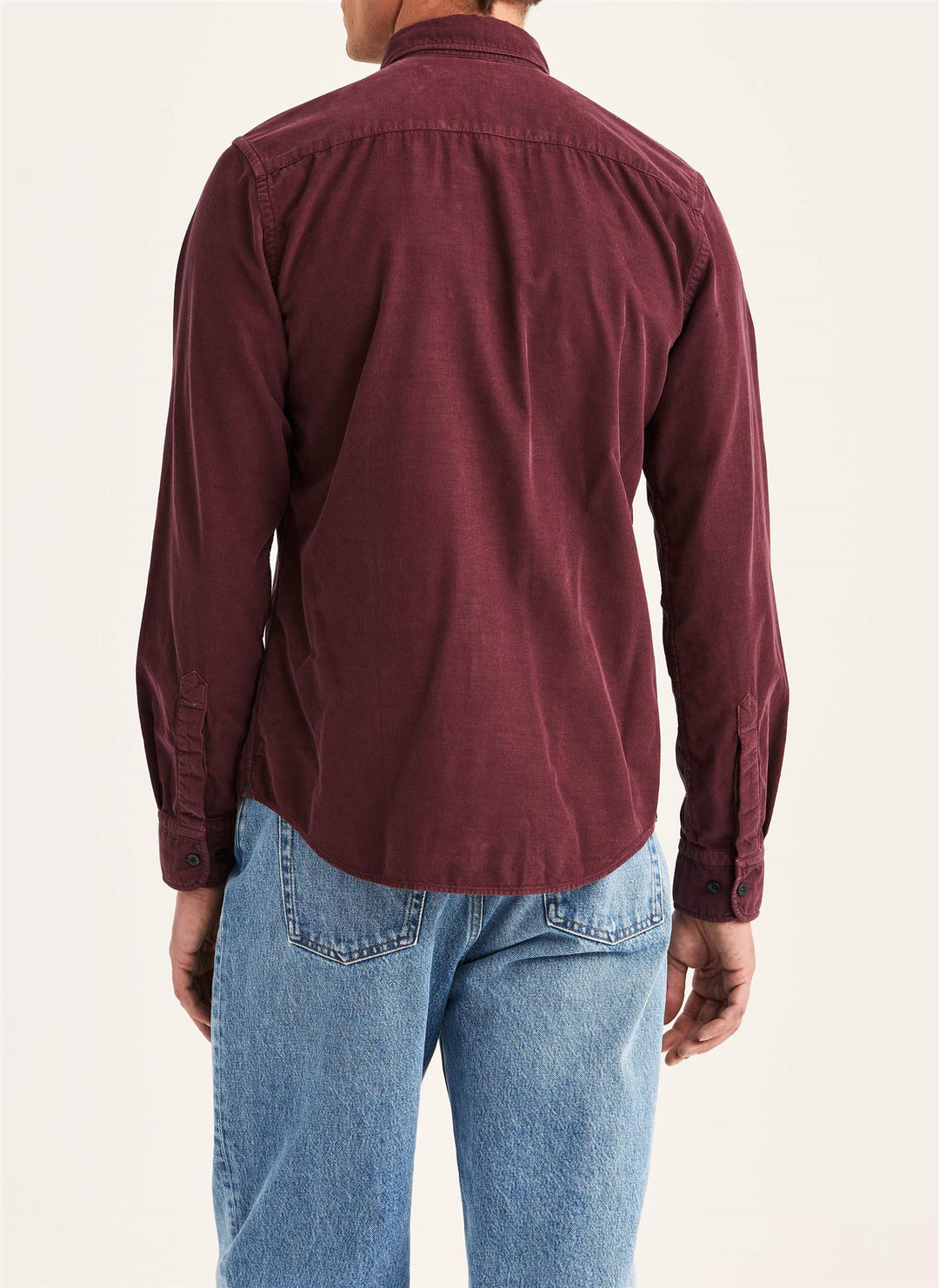 Douglas Cord Shirt-Slim Fit  Wine Red