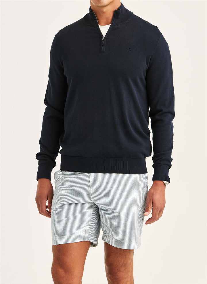 Riley Half Zip  Old Blue