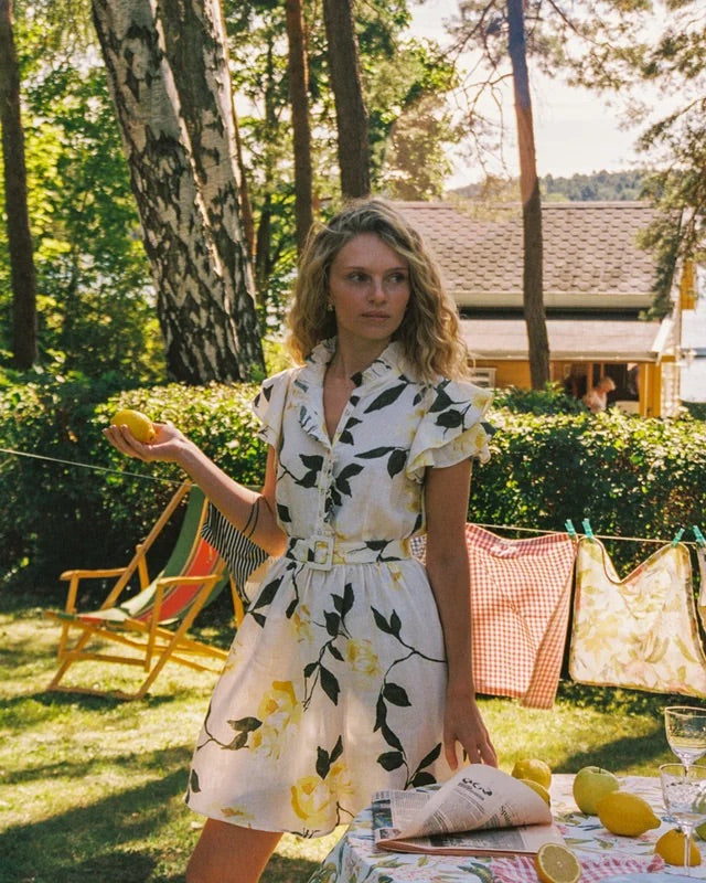 LINEN RUFFLE DRSS  Sunlight