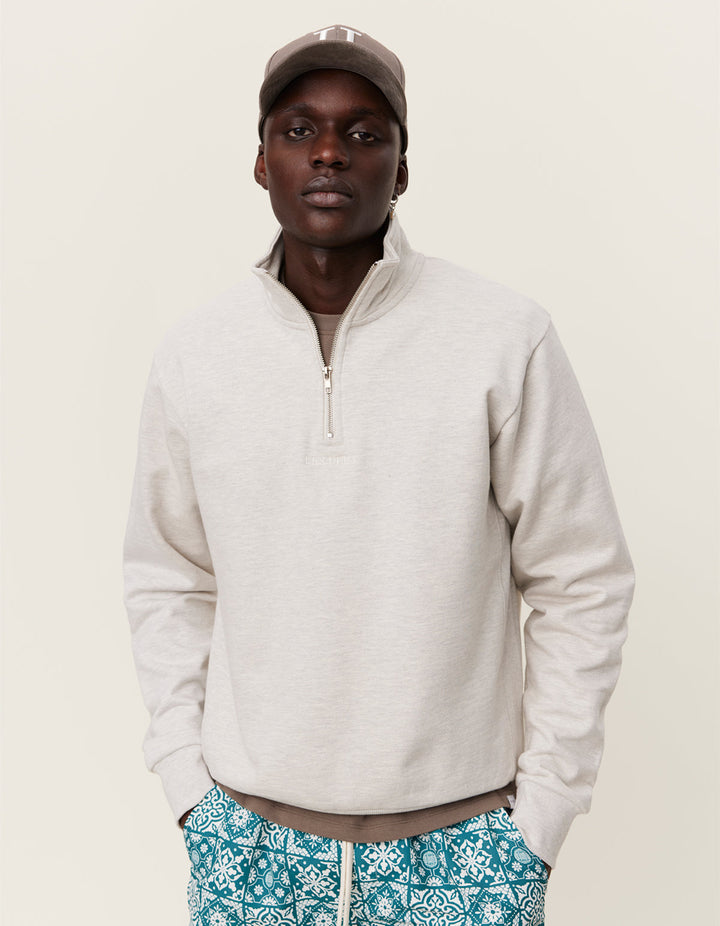 Dexter Half-Zip Sweatshirt  Oatmeal Mélange