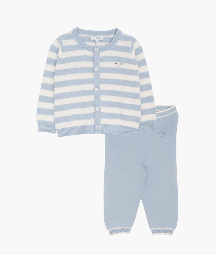 Stripes Knit Set  Blue