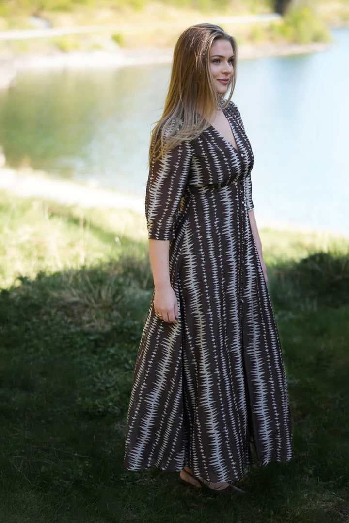 Sorrento Dress  Brown Safari