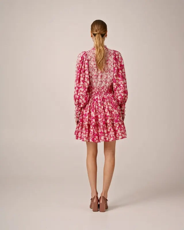 COTTON SLUB MINI DRESS  Poppy Meadow
