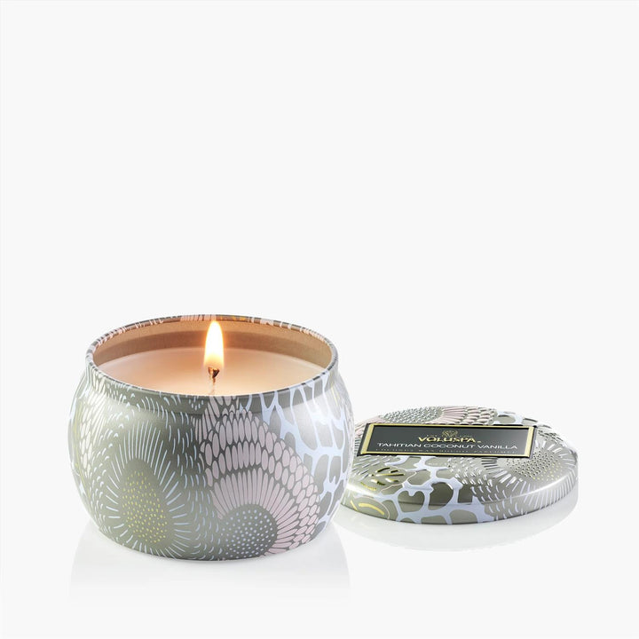 MINI TIN CANDLE 25T  Tahitian Coconut Vanilla