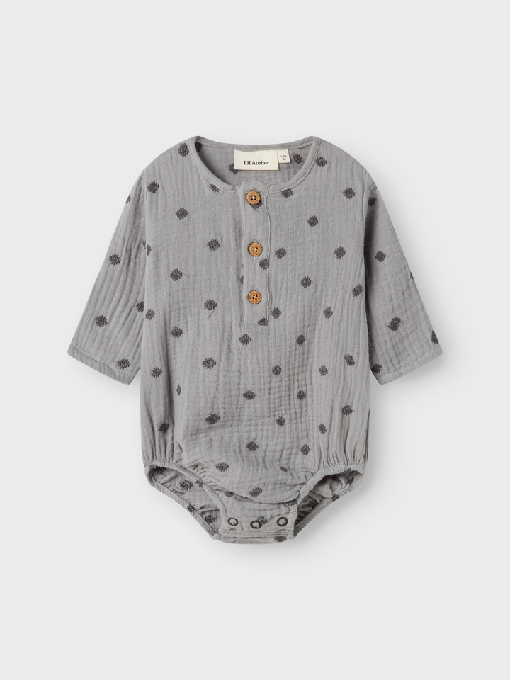 NBMKOALA LS LOOSE SHIRT BODY LIL  Mellomgrå