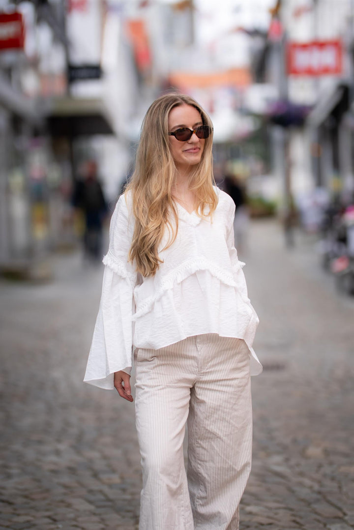 IBEN EDEN BLOUSE  Linen White