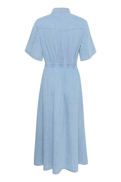 GZsauda SS long dress  Light Blue Washed