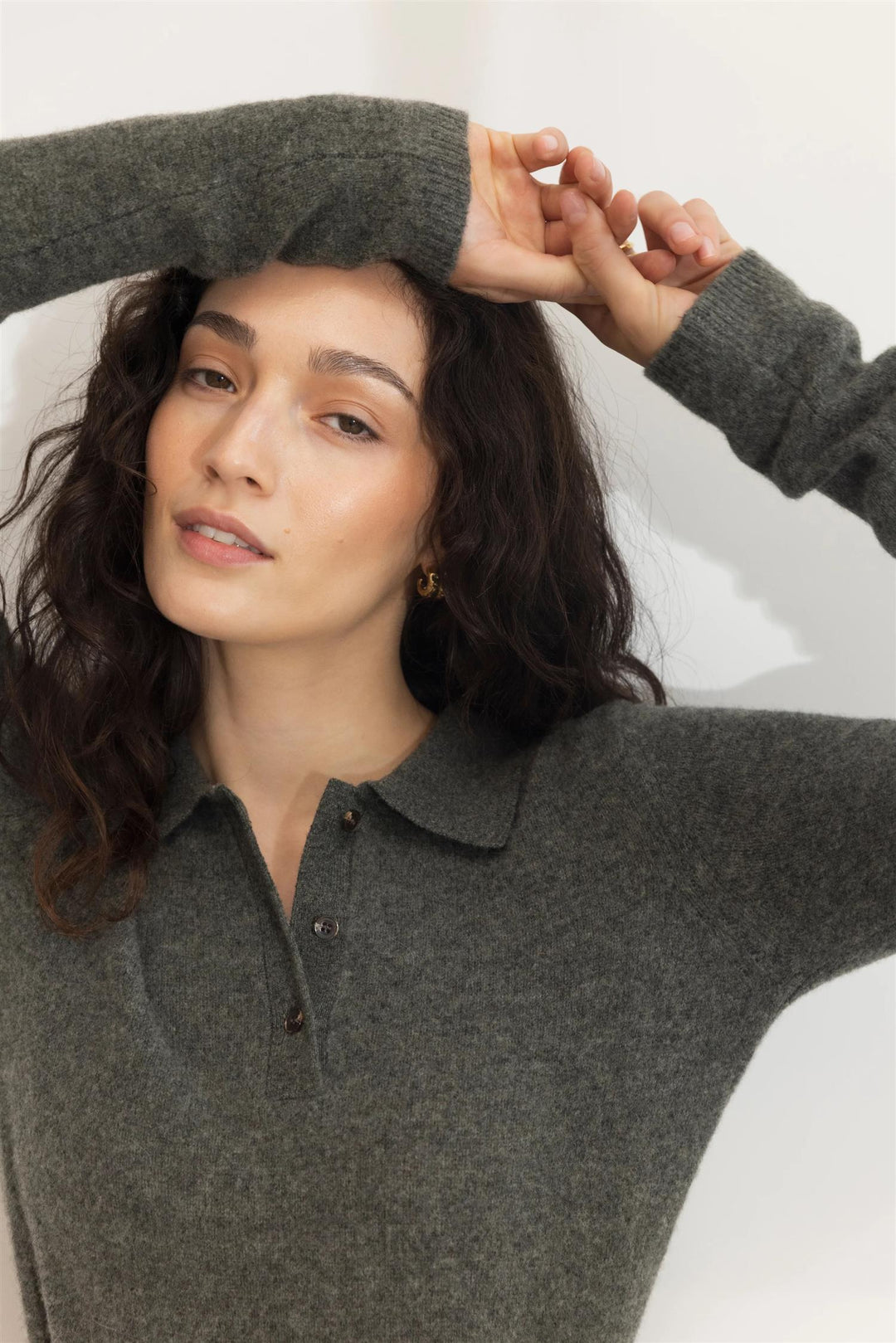 Jolanda Knit  Dark Olive Melange
