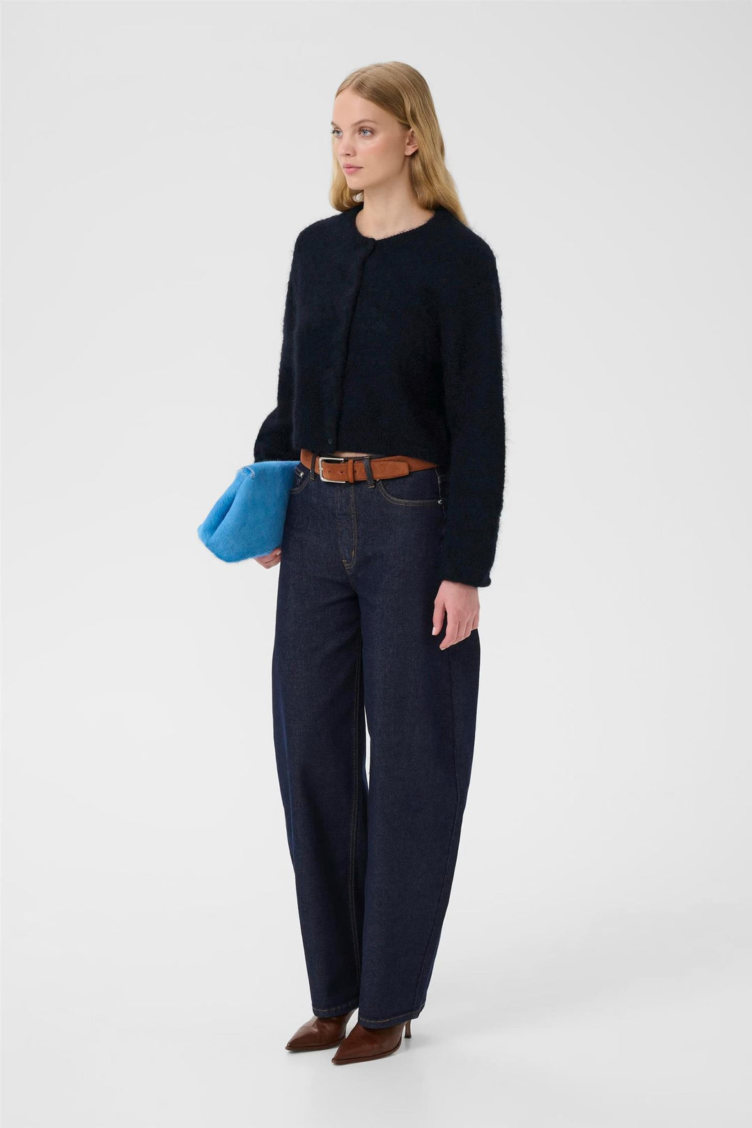 GZDEBBIE SHORT CARDIGAN  Skycaptain Mélange