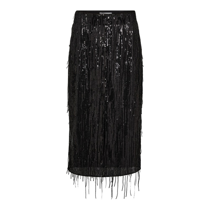 MaddoxCC Sequin Pencil Skirt  Black