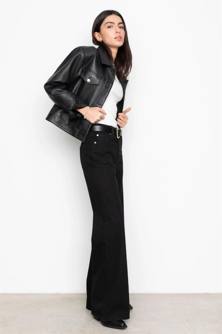 Leslie leather jacket  Black