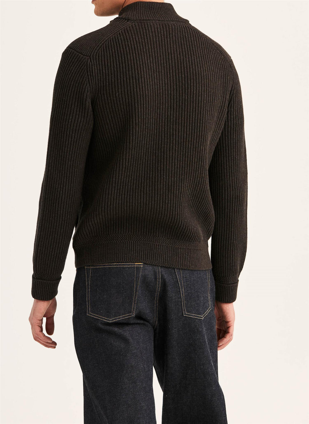 Duncan Zip Cardigan  Brown