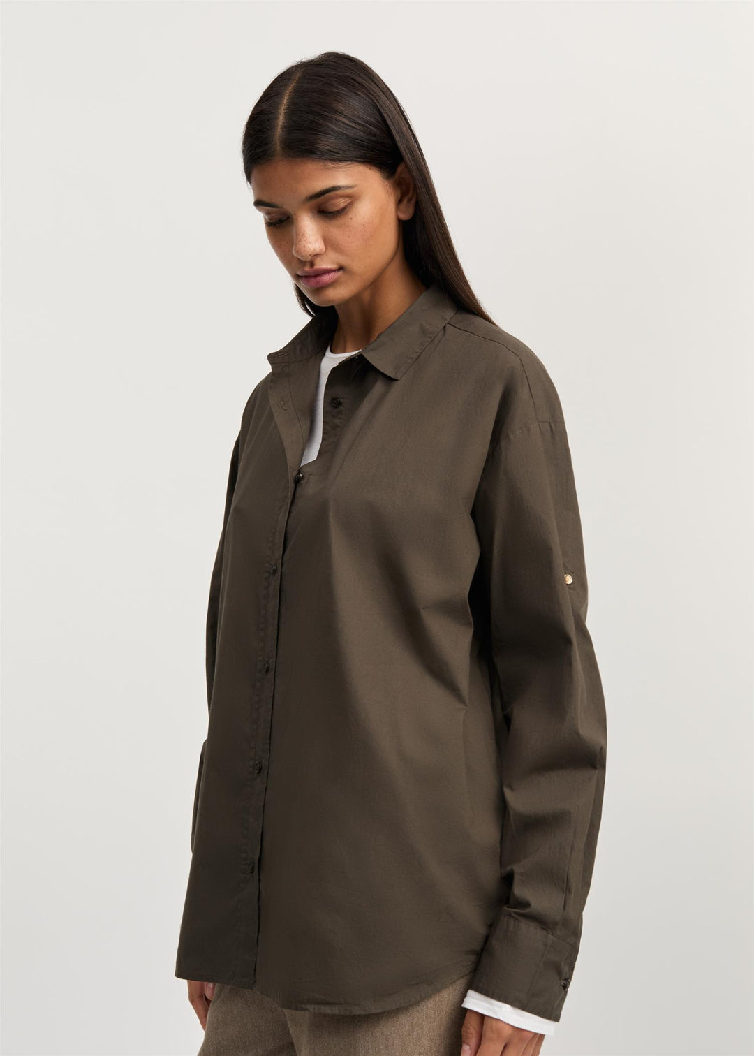 AIAYU SHIRT - Smokey Brown  Brun